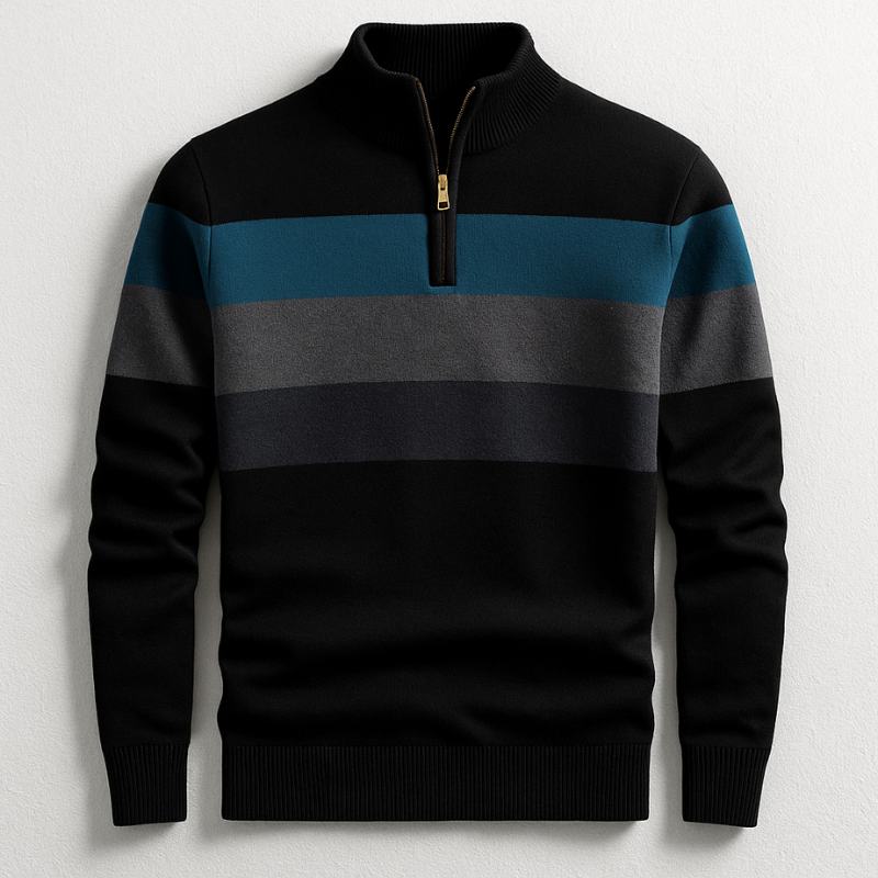 Pull Bradford à demi‑zip