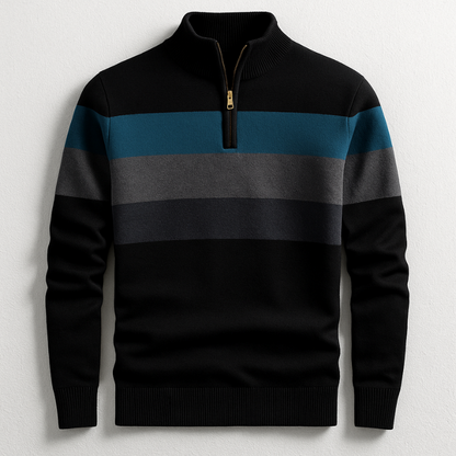 Pull Bradford à demi‑zip
