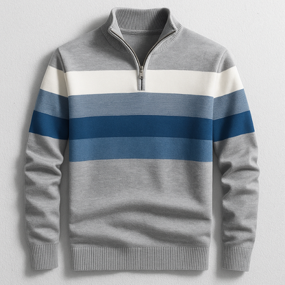 Pull Bradford à demi‑zip