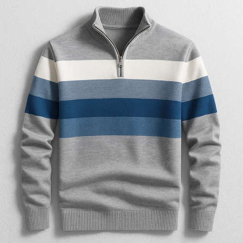 Pull Bradford à demi‑zip