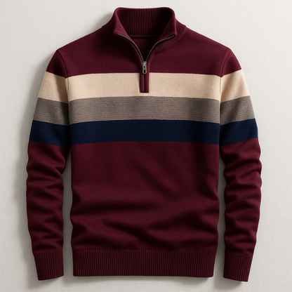 Pull Bradford à demi‑zip