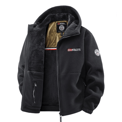 Veste polaire thermique à capuche