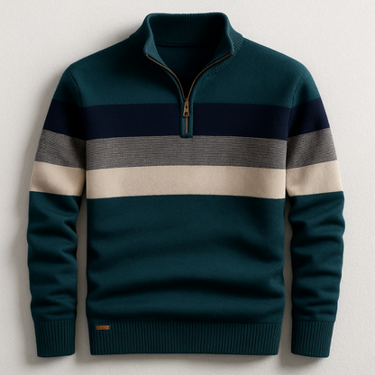 Pull Bradford à demi‑zip
