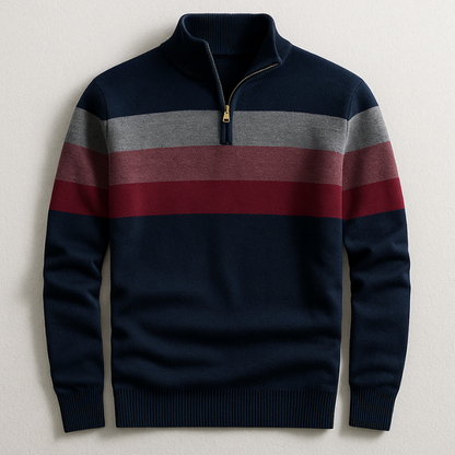Pull Bradford à demi‑zip