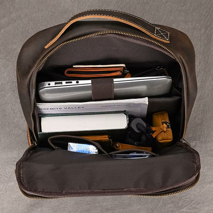 LEATHER TRAVEL BACKPACK