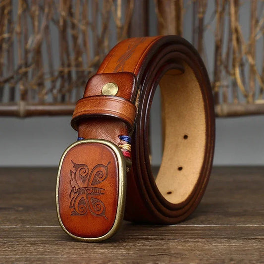 Vintage Brass Engrave Belt