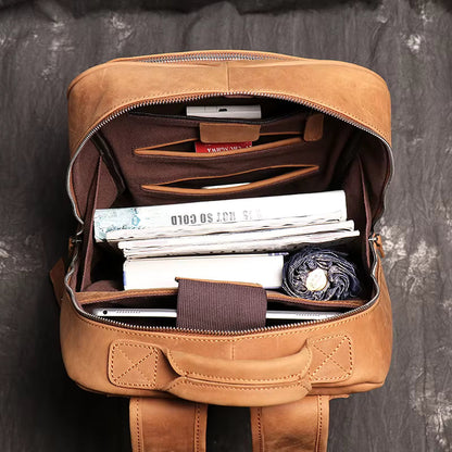 STREAMLINED LEATHER BACKPACK